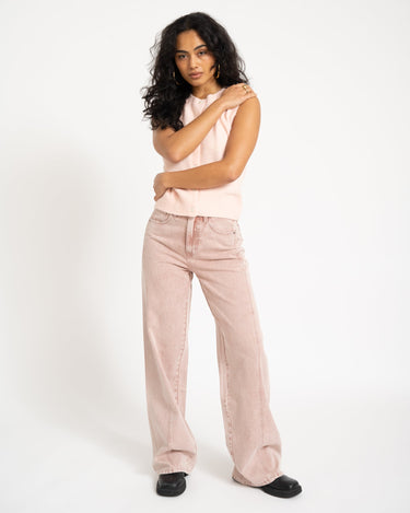 TILTIL Missy HR Relaxed Seam Jeans Pink - Things I Like Things I Love