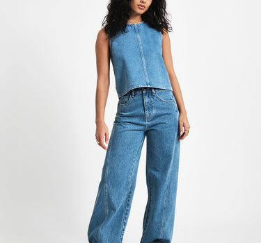 TILTIL Missy Relaxed Seam Jeans Blue - Things I Like Things I Love