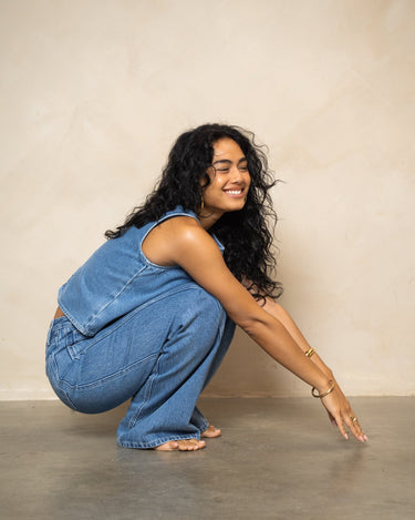 TILTIL Missy Relaxed Seam Jeans Blue - Things I Like Things I Love