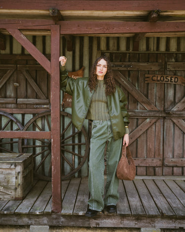 TILTIL Missy Relaxed Seam Jeans Olive - Things I Like Things I Love