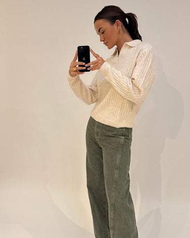 TILTIL Missy Relaxed Seam Jeans Olive - Things I Like Things I Love