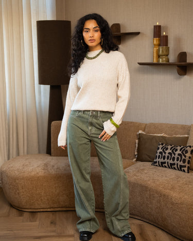 TILTIL Missy Relaxed Seam Jeans Olive - Things I Like Things I Love