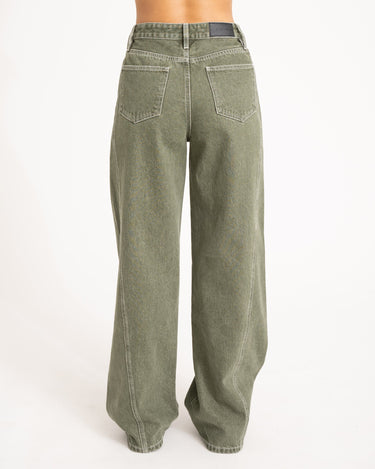 TILTIL Missy Relaxed Seam Jeans Olive - Things I Like Things I Love