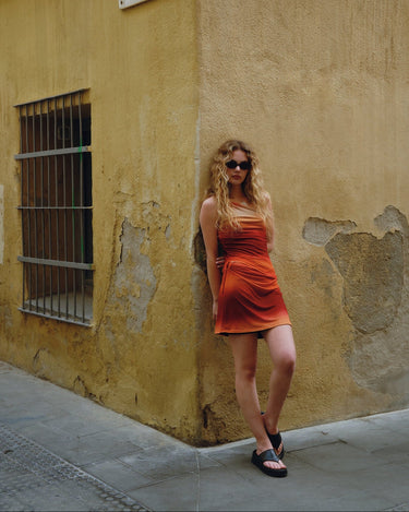 TILTIL Moby Mesh Skirt Orange - Things I Like Things I Love