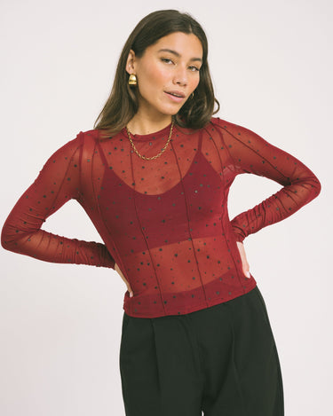 TILTIL Moiha Starry Mesh Bordeaux - Things I Like Things I Love