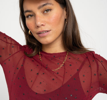 TILTIL Moiha Starry Mesh Bordeaux - Things I Like Things I Love