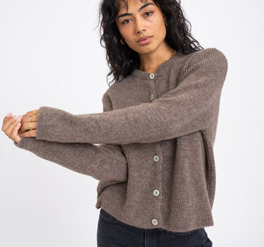 TILTIL Monica Cardigan Melange Brown One Size - Things I Like Things I Love