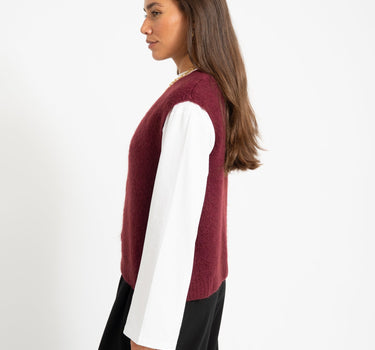 TILTIL Monica Gilet Bordeaux - Things I Like Things I Love