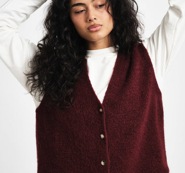 TILTIL Monica Gilet Burgundy One Size - Things I Like Things I Love
