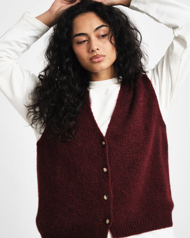 TILTIL Monica Gilet Burgundy One Size - Things I Like Things I Love