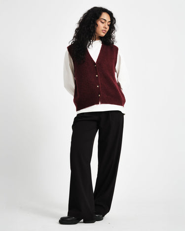 TILTIL Monica Gilet Burgundy One Size - Things I Like Things I Love
