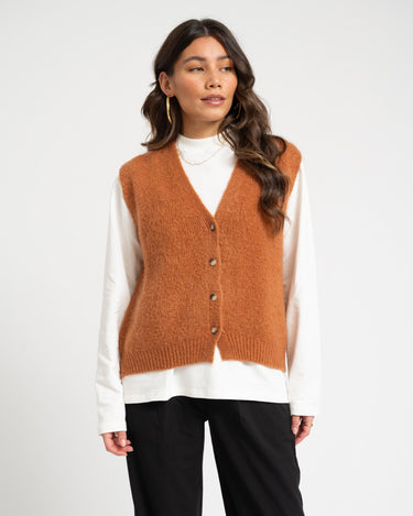 TILTIL Monica Gilet Cognac One Size - Things I Like Things I Love
