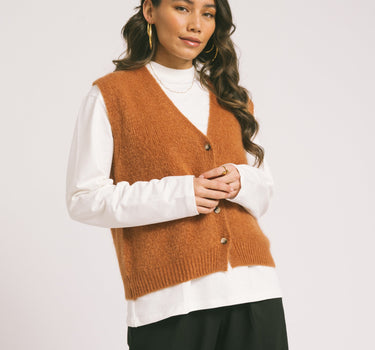 TILTIL Monica Gilet Cognac One Size - Things I Like Things I Love