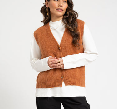 TILTIL Monica Gilet Cognac One Size - Things I Like Things I Love