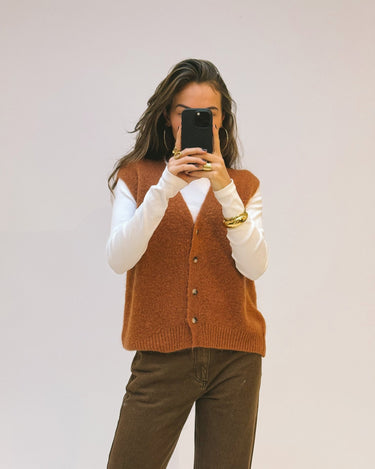TILTIL Monica Gilet Cognac One Size - Things I Like Things I Love