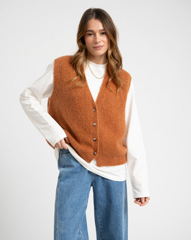 TILTIL Monica Gilet Cognac One Size - Things I Like Things I Love