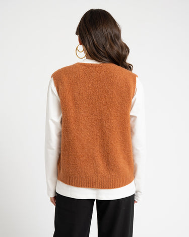 TILTIL Monica Gilet Cognac One Size - Things I Like Things I Love