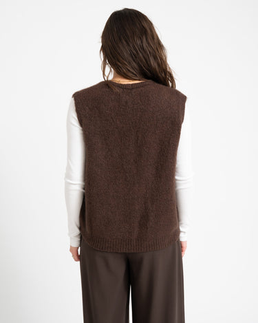 TILTIL Monica Gilet Dark Brown One Size - Things I Like Things I Love