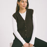 TILTIL Monica Gilet Dark Brown One Size - Things I Like Things I Love