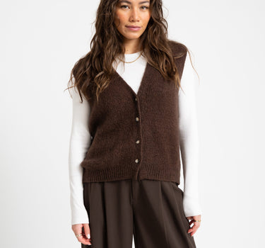 TILTIL Monica Gilet Dark Brown One Size - Things I Like Things I Love