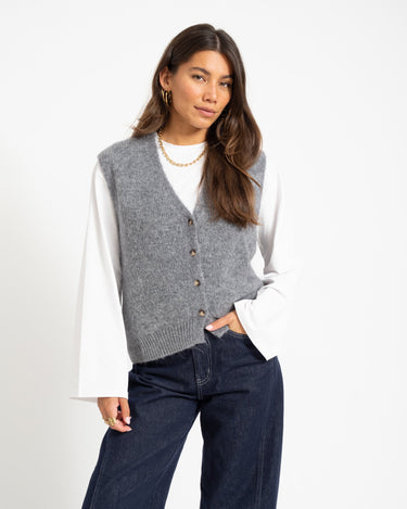 TILTIL Monica Gilet Grijs - Things I Like Things I Love