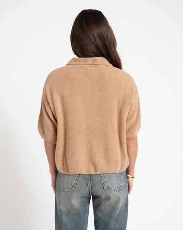 TILTIL Moun Polo Knit Cognac One Size - Things I Like Things I Love