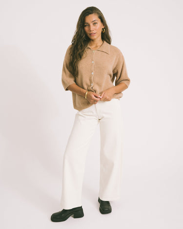 TILTIL Moun Polo Knit Cognac One Size - Things I Like Things I Love