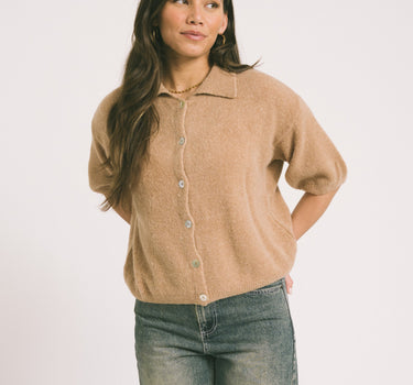 TILTIL Moun Polo Knit Cognac One Size - Things I Like Things I Love