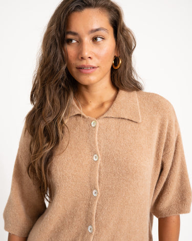 TILTIL Moun Polo Knit Cognac One Size - Things I Like Things I Love