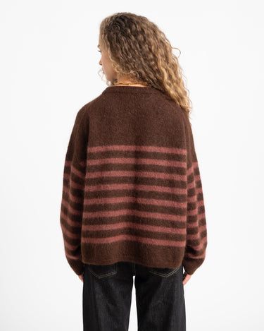 TILTIL Mulla Striped Mohair Pullover Bruin - Things I Like Things I Love