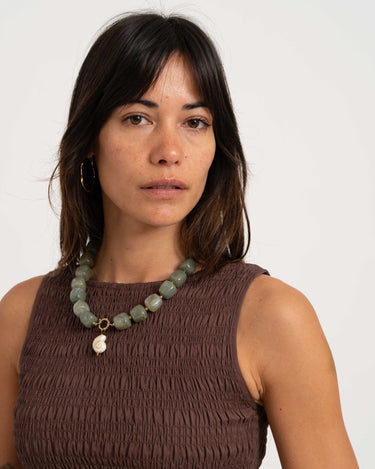 TILTIL Necklace Bead Shell Green - Things I Like Things I Love