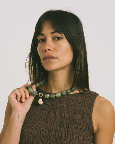 TILTIL Necklace Bead Shell Green - Things I Like Things I Love