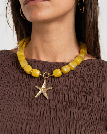 TILTIL Necklace Bead Star Yellow - Things I Like Things I Love