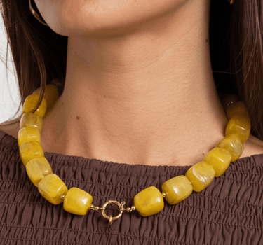 TILTIL Necklace Bead Star Yellow - Things I Like Things I Love