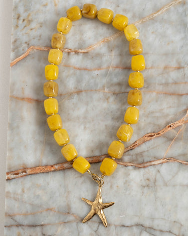 TILTIL Necklace Bead Star Yellow - Things I Like Things I Love
