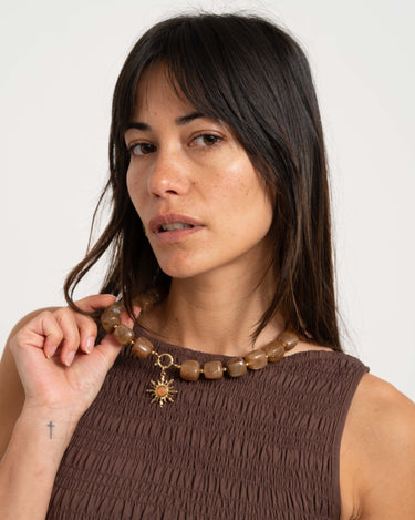 TILTIL Necklace Bead Sunny Brown - Things I Like Things I Love