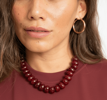 TILTIL Necklace Burgundy Glow Gold - Things I Like Things I Love