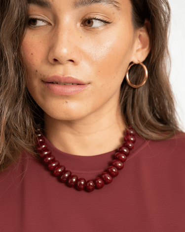 TILTIL Necklace Burgundy Glow Gold - Things I Like Things I Love