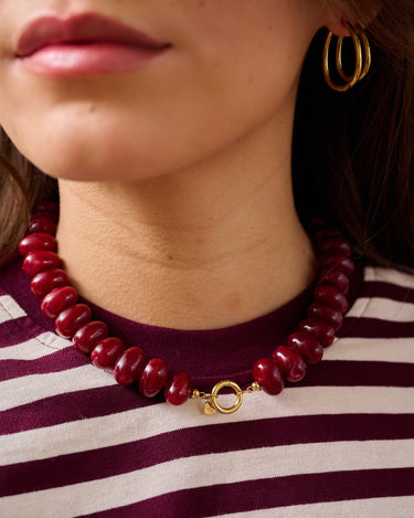 TILTIL Necklace Burgundy Glow Gold - Things I Like Things I Love
