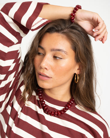 TILTIL Necklace Burgundy Glow Gold - Things I Like Things I Love