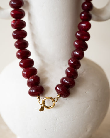 TILTIL Necklace Burgundy Glow Gold - Things I Like Things I Love