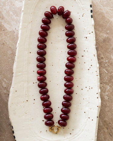 TILTIL Necklace Burgundy Glow Gold - Things I Like Things I Love