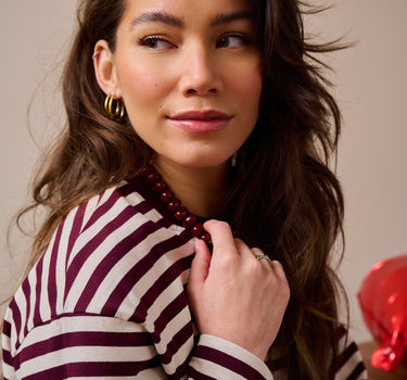 TILTIL Necklace Burgundy Glow Gold - Things I Like Things I Love