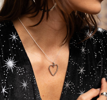 TILTIL Necklace Charm Open Heart Silver - Things I Like Things I Love