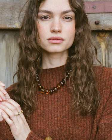 TILTIL Necklace Choco Glow Gold Brown - Things I Like Things I Love