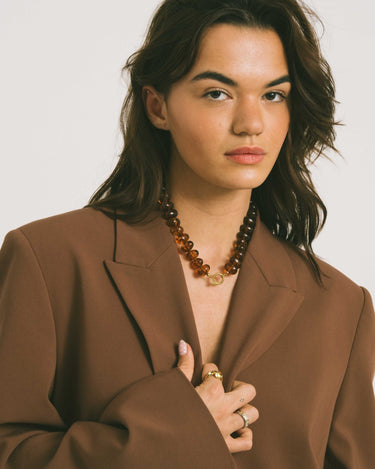TILTIL Necklace Choco Glow Gold Brown - Things I Like Things I Love