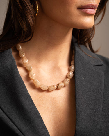 TILTIL Necklace Chunky Bead Taupe - Things I Like Things I Love