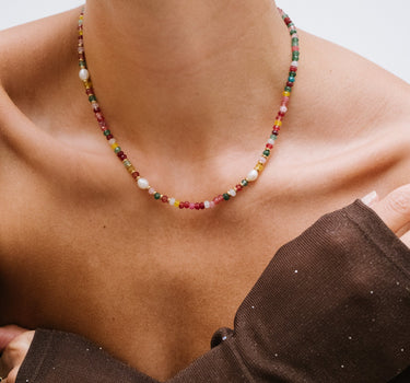 TILTIL Necklace Milly Multistone Beads - Things I Like Things I Love