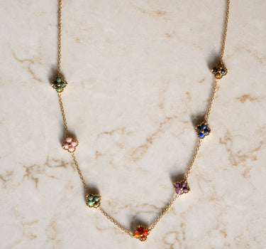 TILTIL Necklace Multi Flowers Gold - Things I Like Things I Love