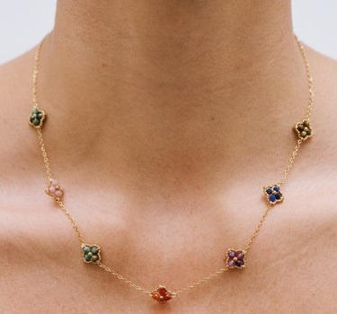 TILTIL Necklace Multi Flowers Gold - Things I Like Things I Love